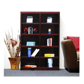 A Joffe 10 Shelf Double Wide Bookcase Select Color Sam S Club