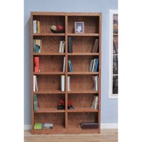 A. Joffe 12-Shelf Double Wide Bookcase, Select Color