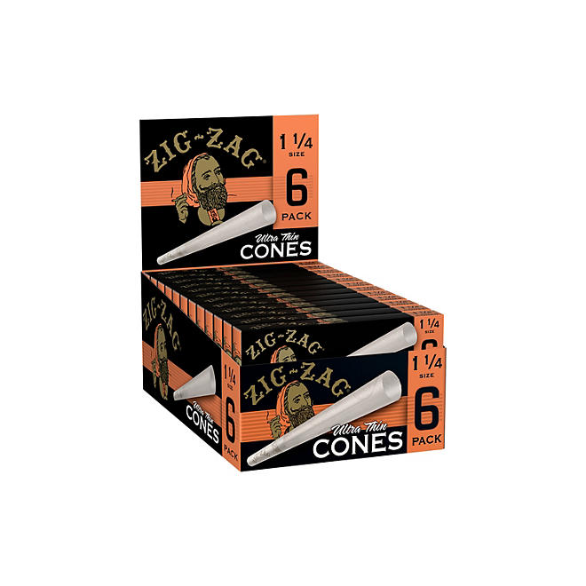 Zig Zag Paper Cones 1 1/4 6 ct., 24 pk.