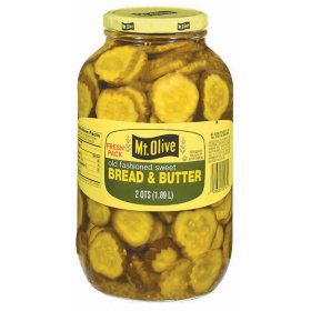 Mt. Olive Bread & Butter Pickle Slices, 2 qt. jar