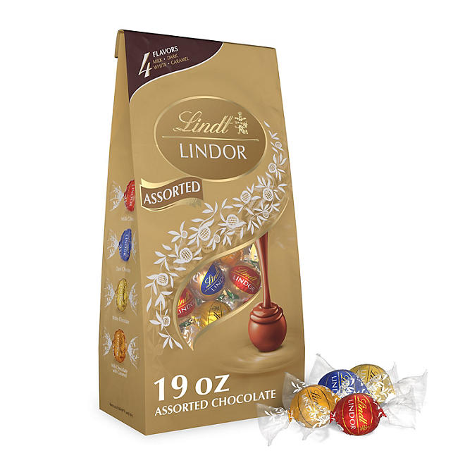 Lindt LINDOR Assorted Chocolate Candy Truffles 19 oz.