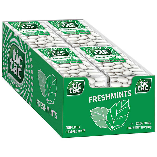 Tic Tac Freshmint Breath Mints, On-The-Go Refreshment, 1 oz., 12 pk.