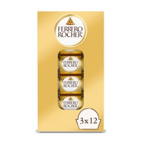 Ferrero Rocher Premium Hazelnut Chocolates, 1.3 oz., 12 pk.
