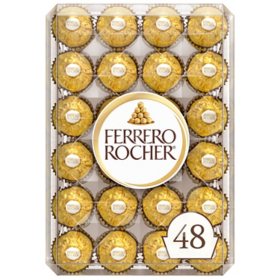 Ferrero Rocher, Premium Milk Chocolate Hazelnut, 48 ct.
