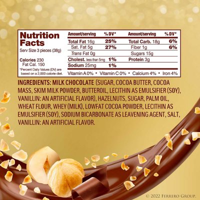 ferrero rocher nutrition