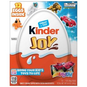 Kinder Joy Chocolate Surprise Egg Plus Toy, 0.7 oz, 12 pk.
