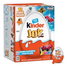 Kinder Joy Chocolate Surprise Egg Plus Toy, 0.7 oz, 12 pk.