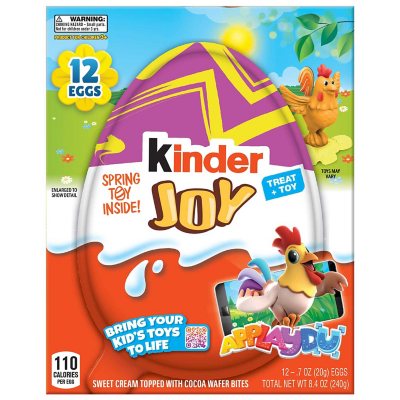 Kinder Joy Chocolate Surprise Egg, 0.7oz. - 12 Pack - Toy Inside, Crispy  Wafer Bites