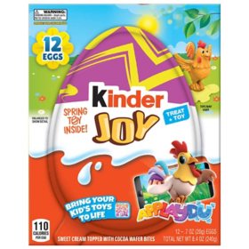 Kinder Joy Easter Eggs With Spring Toy Inside (12 ct.)