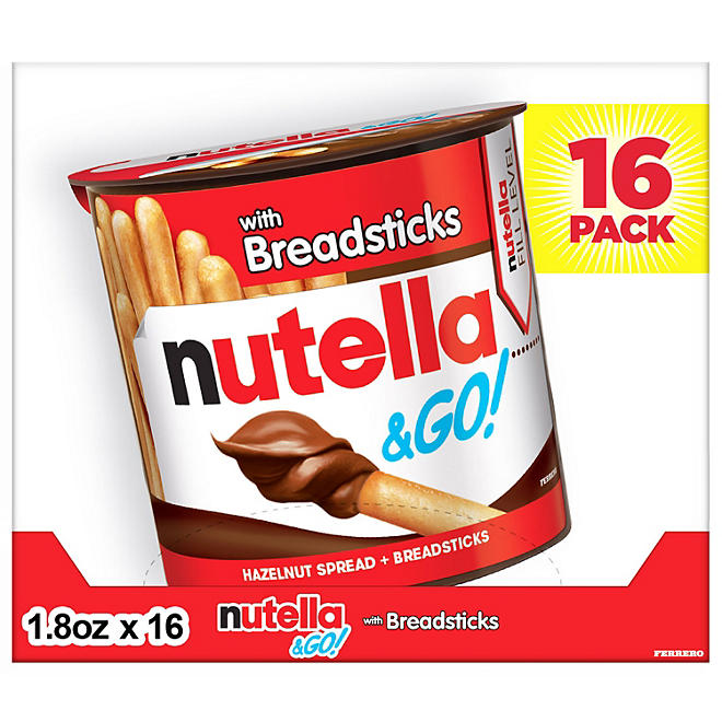 Nutella & GO! Hazelnut and Cocoa Spread, Breadsticks 16 pk.