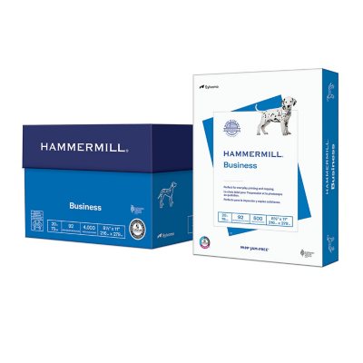 Hammermill Business Copy Paper, 20lb, 92 Bright, 8.5 x 11, 8 Ream Case