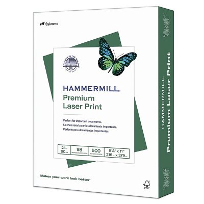 Photos - Office Paper Hammermill - Laser Print Paper, 24lb, 98 Bright, 8-1/2 x 11' - Ream HPG104640