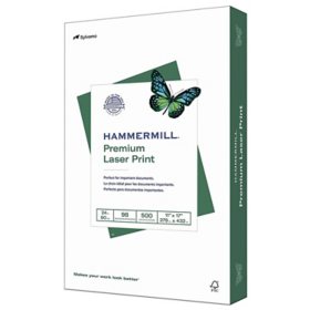 Hammermill - Laser Print Paper, 24lb, 98 Bright, 11 x 17" - Ream 