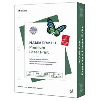 Hammermill - Laser Print Paper, 24lb, 98 Bright, 3 Hole Punched - Ream   