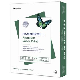Hammermill - Laser Print Paper, 28lb, 98 Bright, 8-1/2 x 11" - Ream   