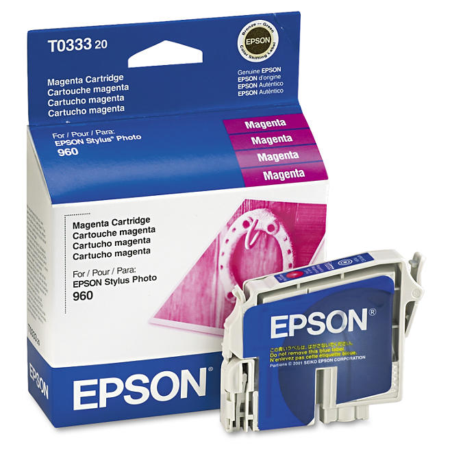 Epson T033 Series Inkjet Printer Cartridge, Magenta