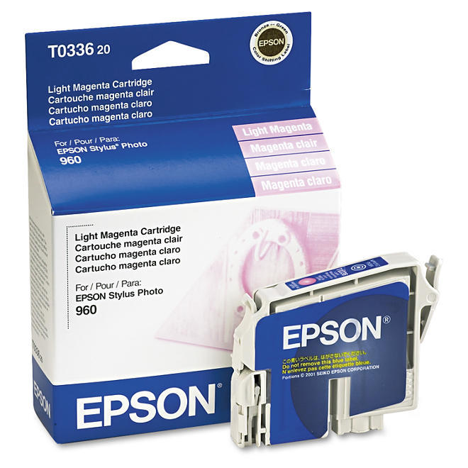 Epson T033 Series Inkjet Printer Cartridge, Light Magenta
