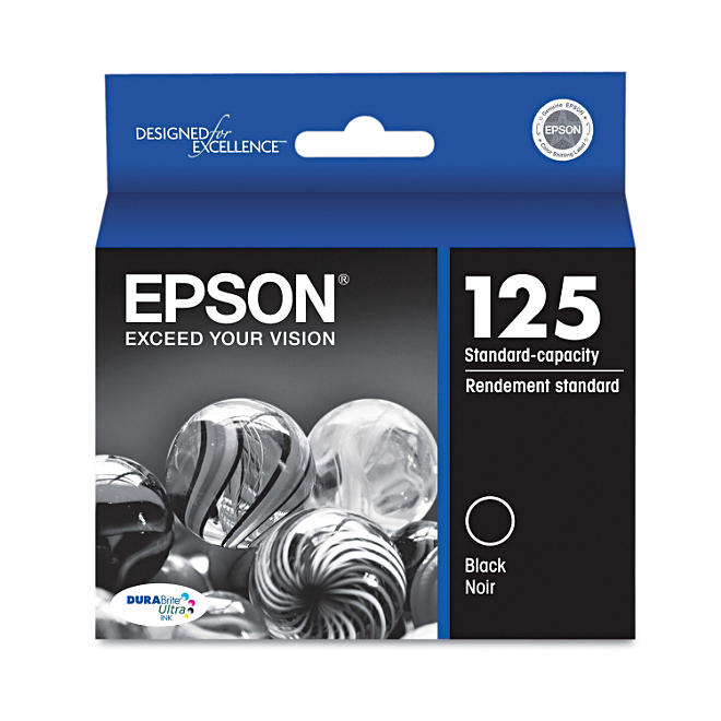 Epson 125 Series Ink, Black (T125120)