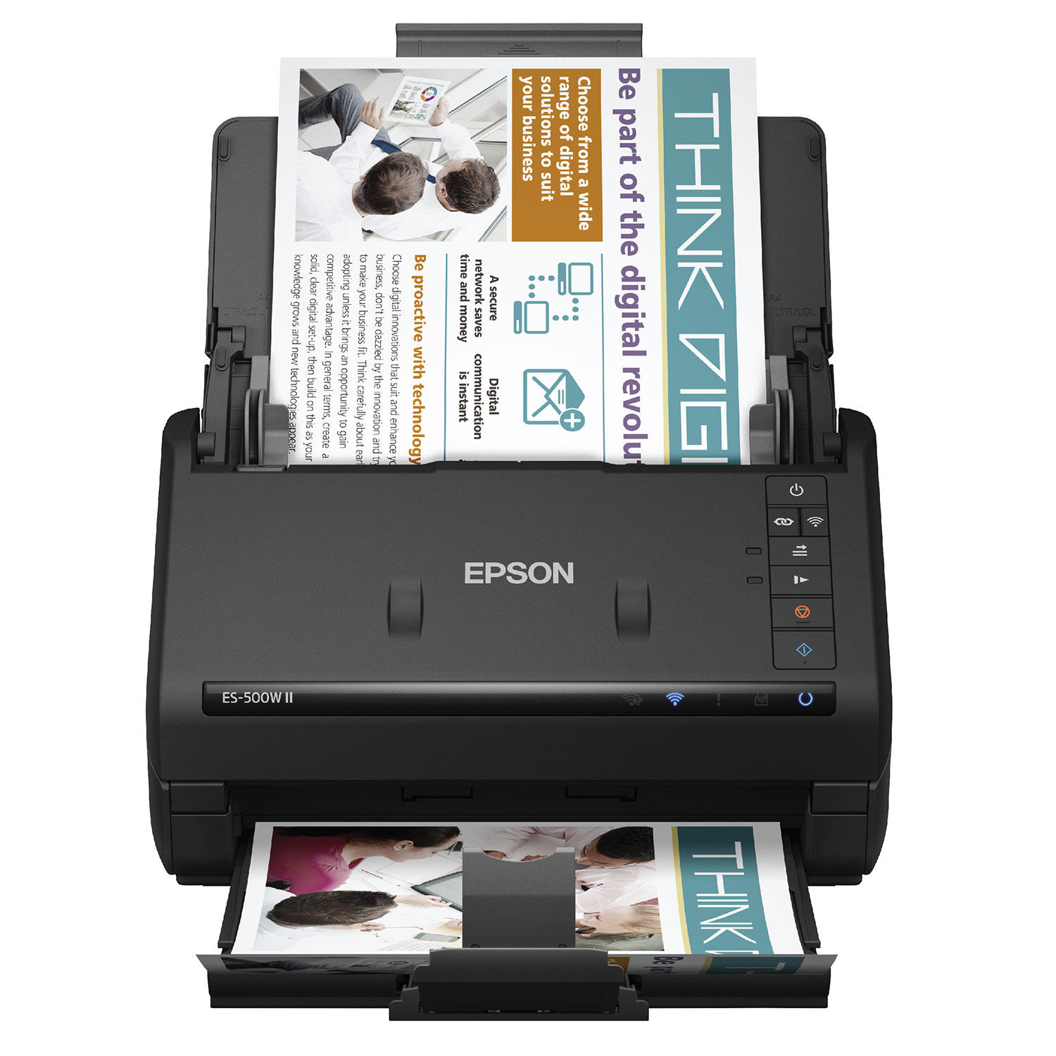 Epson WorkForce ES-500W II Wireless Scanner, 50-Sheet Duplex Auto Document Feeder