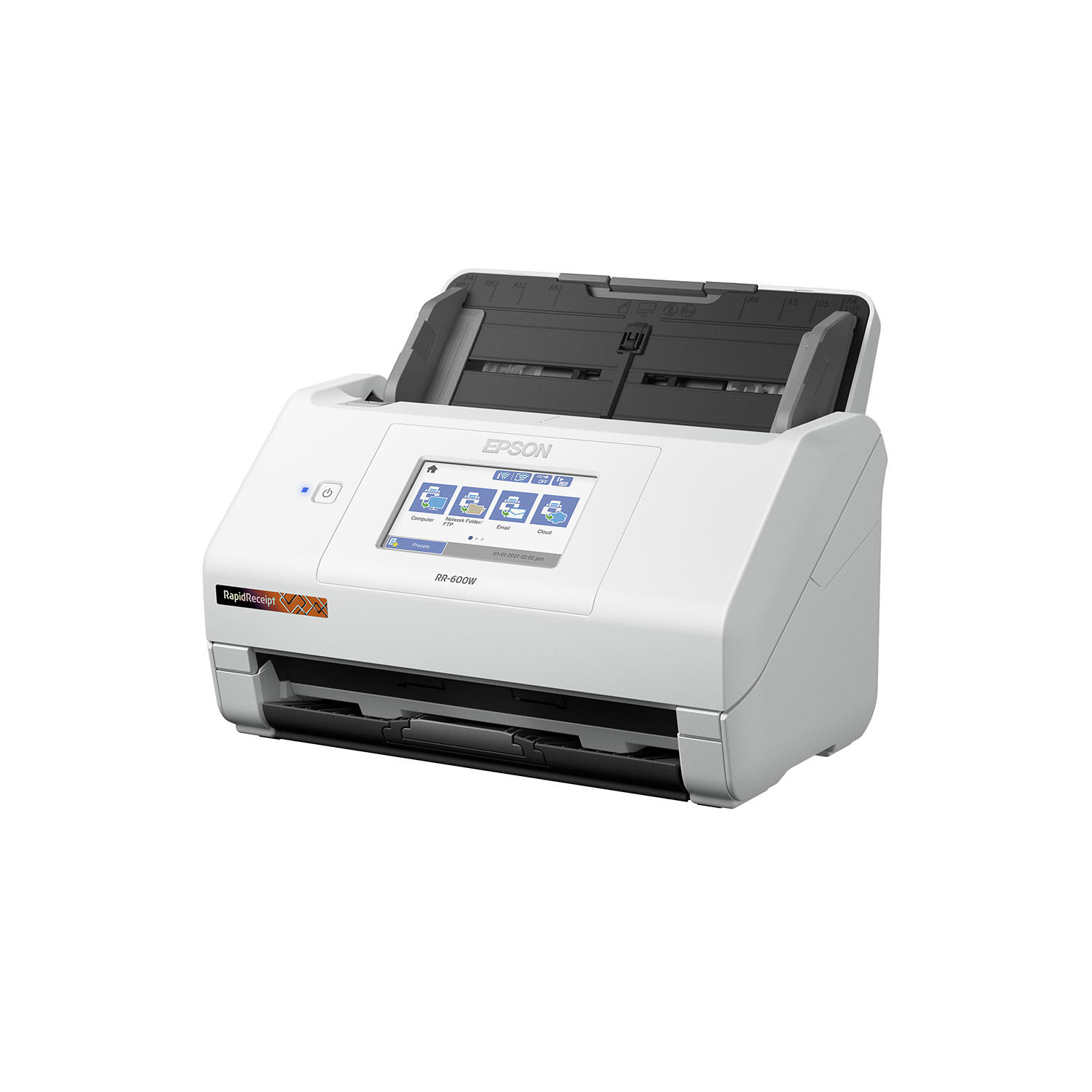 Epson RapidReceipt RR-600W Scanner, 100-Sheet Duplex Auto Document Feeder