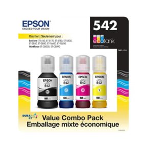 Epson T542 Black And Color Ink Bottles, Club Pack