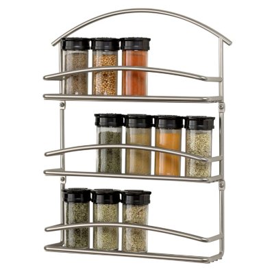 Euro Wall Mount Spice Rack Satin Nickel Sam s Club