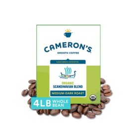 Cameron's Organic Whole Bean Coffee, Scandinavian Blend 64 oz.