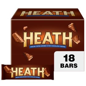 HEATH Chocolate English Toffee Candy Bars, 1.4 oz., 18 pk.
