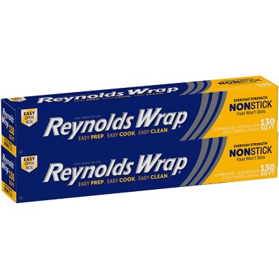 Reynolds Wrap 12 Non-Stick Aluminum Foil (130 sq. ft./roll, 2 rolls) -  Sam's Club