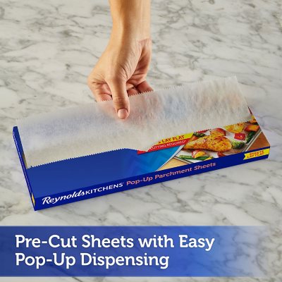 Reynolds Kitchens Easy Pop-Up Pre-Cut Parchment Paper Sheets nonstick 30 Count 