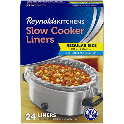 Kitchen Collection Crock Pot Slow Cooker Liners, Clear, 13 x 21 x 4, 7-8 qt - 10 bags