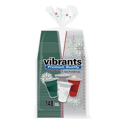 Vibrants Premium Quality Holiday Cups, 16 oz. (148 ct.) - Sam's Club
