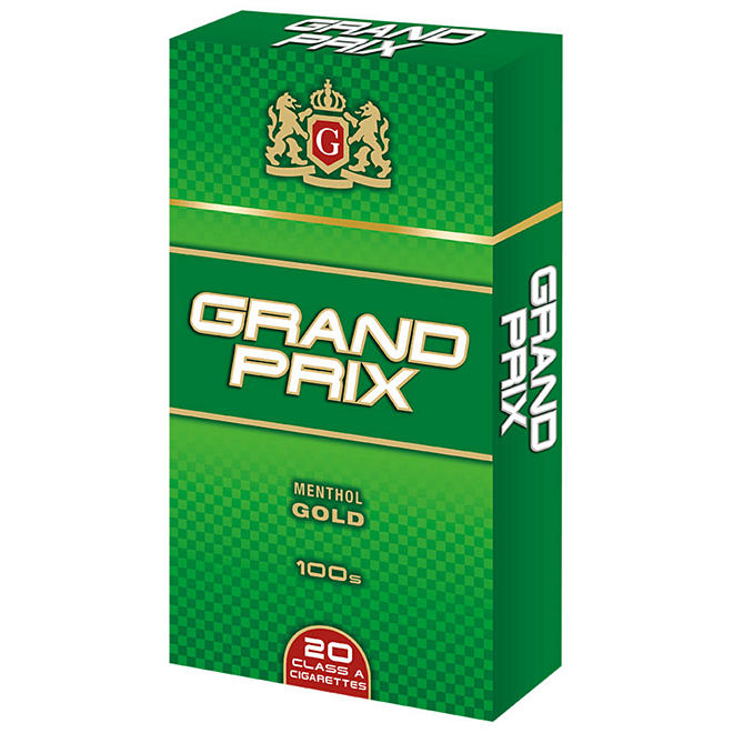 Grand Prix Menthol Gold 100s Box (20 ct., 10 pk.)