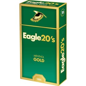 Eagle 20's Menthol Gold 100's Box (20 ct., 10 pk.)