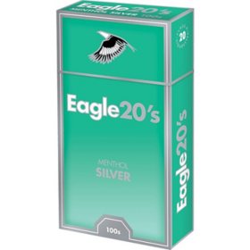 Eagle 20's Menthol Silver 100's Box 20 ct., 10 pk.