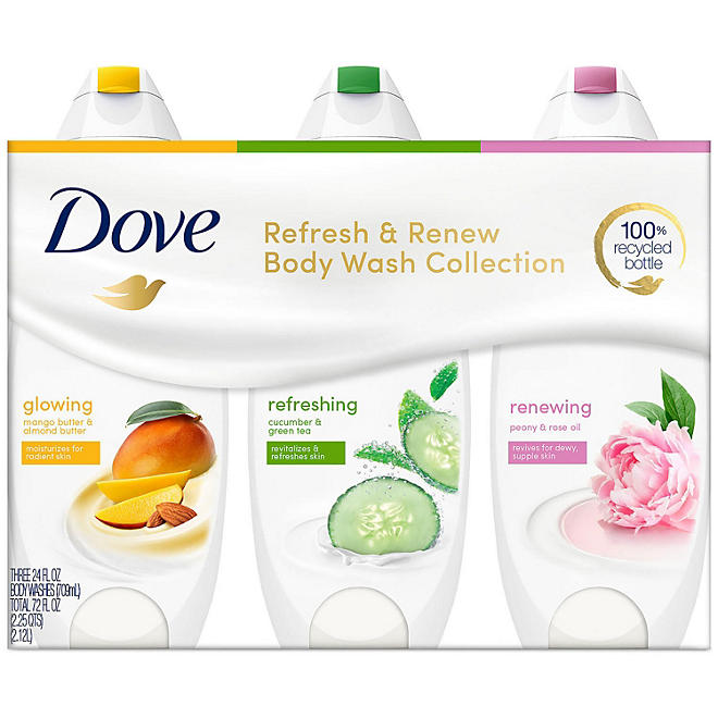 Dove Refresh & Renew Body Wash Collection (24 oz., 3 pk.)
