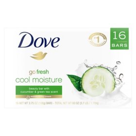 Dove Go Fresh Beauty Bar, Cool Moisture, 3.75 oz., 16 ct.