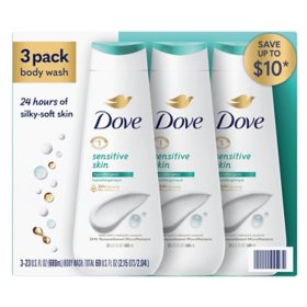 Dove Nourishing Body Wash, Sensitive Skin (23 fl. oz., 3 pk.)