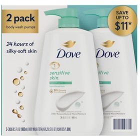 Dove Sensitive Skin Hypoallergenic Body Wash 30.6 fl. oz., 2 pk.
