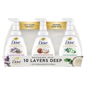 Dove Liquid Foam Hand Wash Variety Pack 10.1 fl. oz., 3 pk.