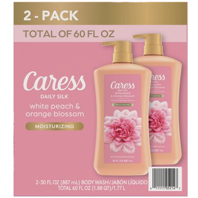 Caress Daily Silk Hydrating Body Wash, White Peach & Orange Blossom (30 fl.  oz., 2 pk.) - Sam's Club