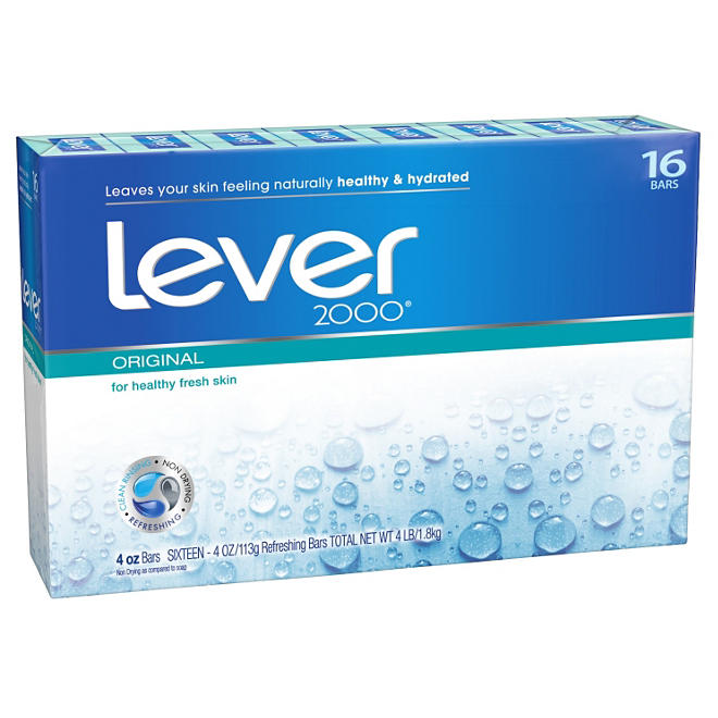 Lever 2000 Bar Soap, Original (4 oz., 16 ct.)