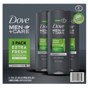 Dove Men Care Body And Face Wash Extra Fresh 18 Oz 3 Pk