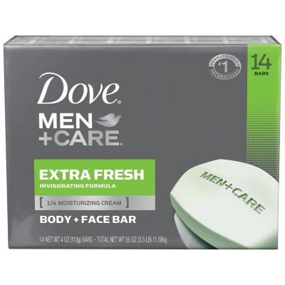 Dove Men+Care Soap Bars, Extra Fresh (4 oz., 14 ct.) - Sam's Club