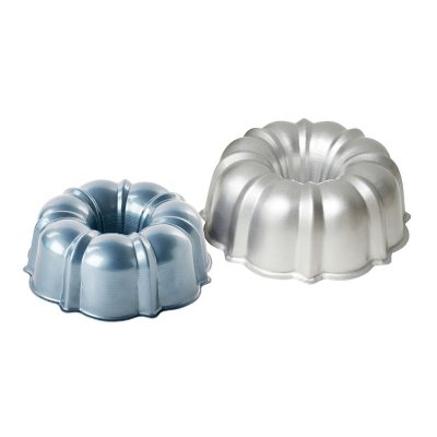 Nordic Ware Bundt Duet Pan - 1.3 quart 12.63 Length 6.63 Width - Cast Aluminum - Oven Safe, Grey