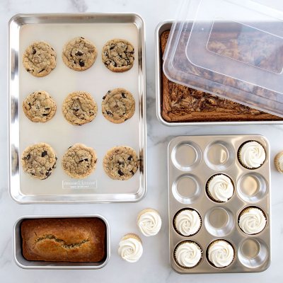 Nordic Ware 3 Piece Natural Aluminum Commercial Cookie Baking Set, Silver