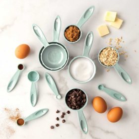 Nordic Ware Sea Glass Blue Measuring Cups and Measuring Spoons Set