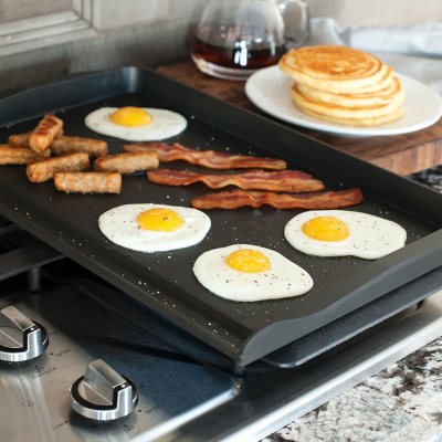 Nordic Ware 2 Burner Reverse Griddle Black