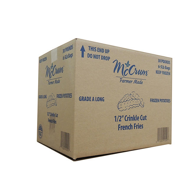 McCrum 1/2" Long  Crinkle Cut French Fries 30 lbs.