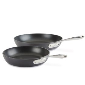 All-Clad Hard Anodized Nonstick Cookware, 2 Piece Fry Pan Set, 10.5 and 12 inch